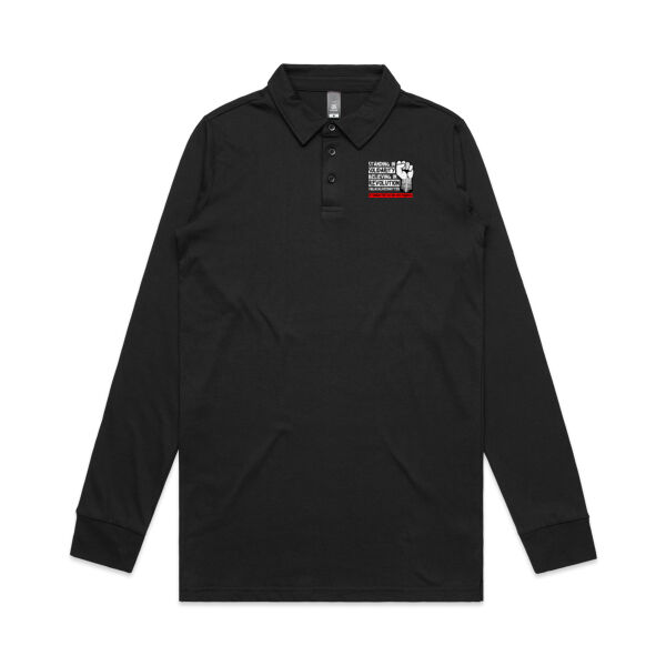 BLM Tuvalu - Mens Chad Longsleeve Polo Thumbnail